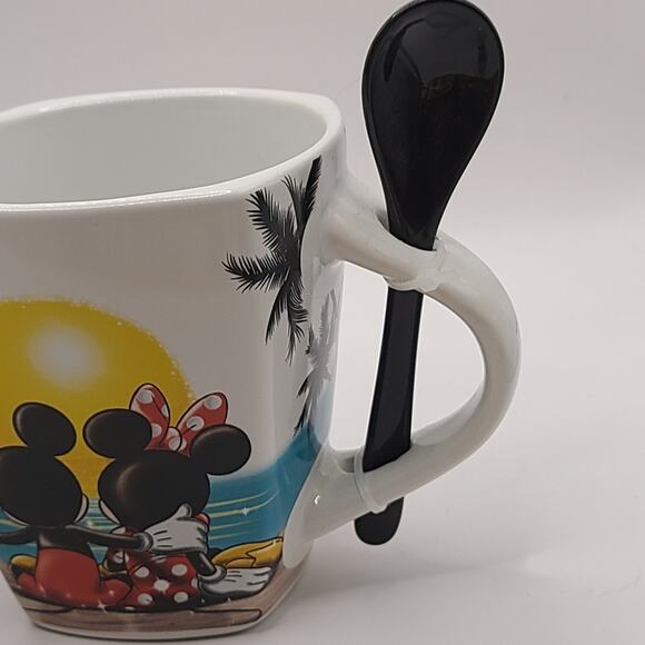 Disney Jerry Leigh Mickey & Minnie Mouse  Sunset Mug lot of 2 new no box - Picture 3 of 7